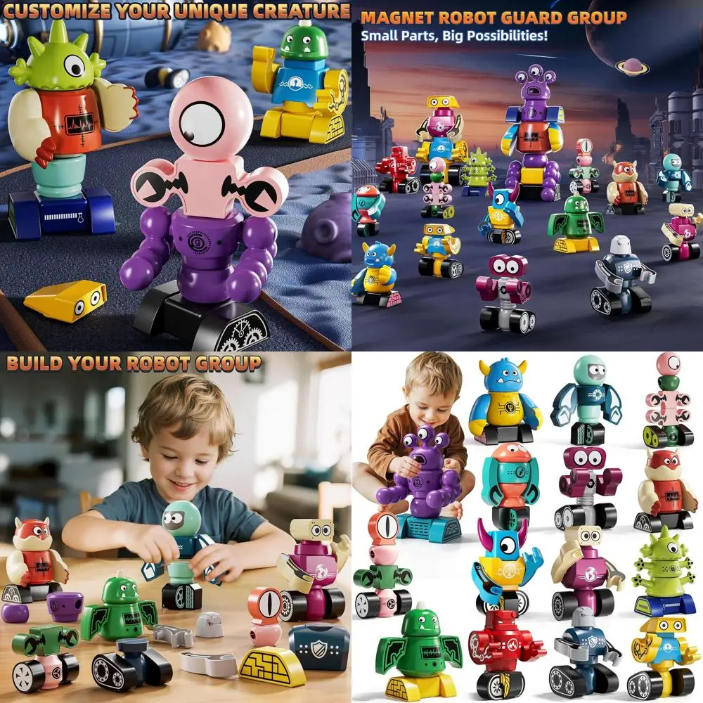 Robot Building Blocks Set for Kids 3-8 Years - 106 Pieces Monster Theme with Storage, Educational Toys for Boys and Girls
Robot Building Blocks Set for Kids 3-8 Years - 106 Pieces Monster Theme with Storage, Educational Toys for Boys and Girls