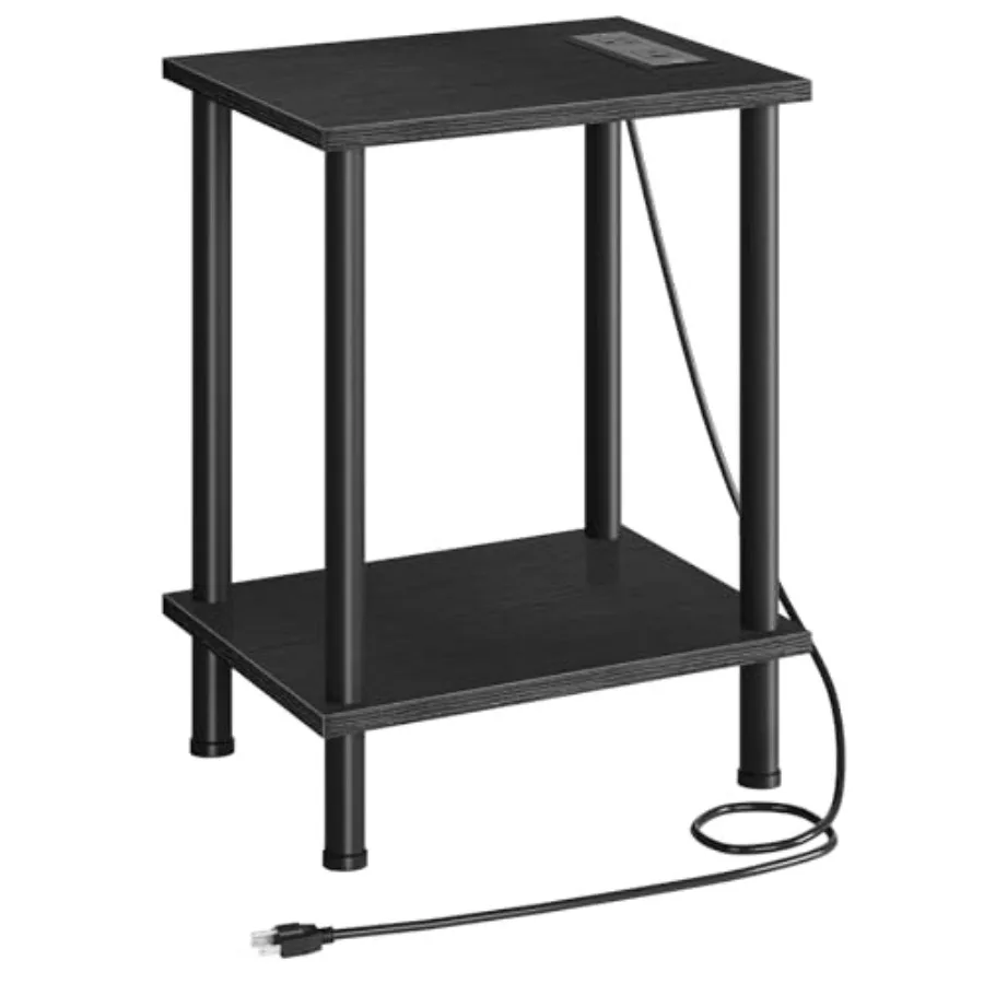 Side Table with Charging Station, End Table with USB Port and Outlets, Nightstand with 2-Layer Storage Shees for Small Spaces,
Side Table with Charging Station, End Table with USB Port and Outlets, Nightstand with 2-Layer Storage Shees for Small Spaces,