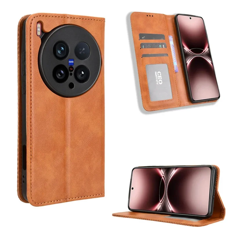 For Vivo X200 Ultra 5G Luxury Flip PU Leather Vintage Wallet Magnetic Adsorption Cover For Vivo X200 Ultra 5G Phone Bags
For Vivo X200 Ultra 5G Luxury Flip PU Leather Vintage Wallet Magnetic Adsorption Cover For Vivo X200 Ultra 5G Phone Bags