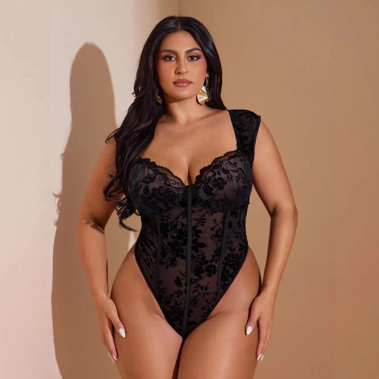 Sexy large size small flying sleeve jumpsuit with inner and outer bra 3XL 4XL XXL
Sexy large size small flying sleeve jumpsuit with inner and outer bra 3XL 4XL XXL