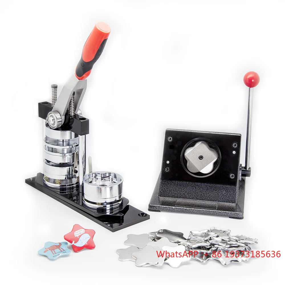 HOT SALE Star Shape Badge Making Machine Button Maker Kit +Star Paper Cutter + 1000pcs Star Pin Button Badge Supplies
HOT SALE Star Shape Badge Making Machine Button Maker Kit +Star Paper Cutter + 1000pcs Star Pin Button Badge Supplies
