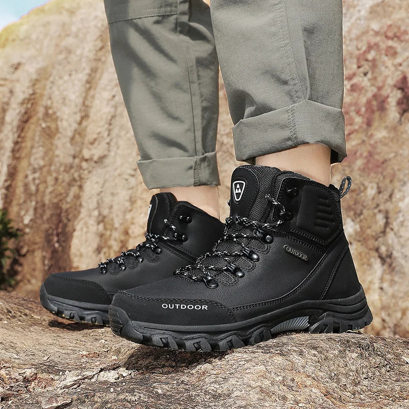 High Quality Men's High-Top Hiking Shoes Waterproof Anti-Slip Mountaineering Boots New Trekking Sports Wear-Resistant Footwear
High Quality Men's High-Top Hiking Shoes Waterproof Anti-Slip Mountaineering Boots New Trekking Sports Wear-Resistant Footwear
