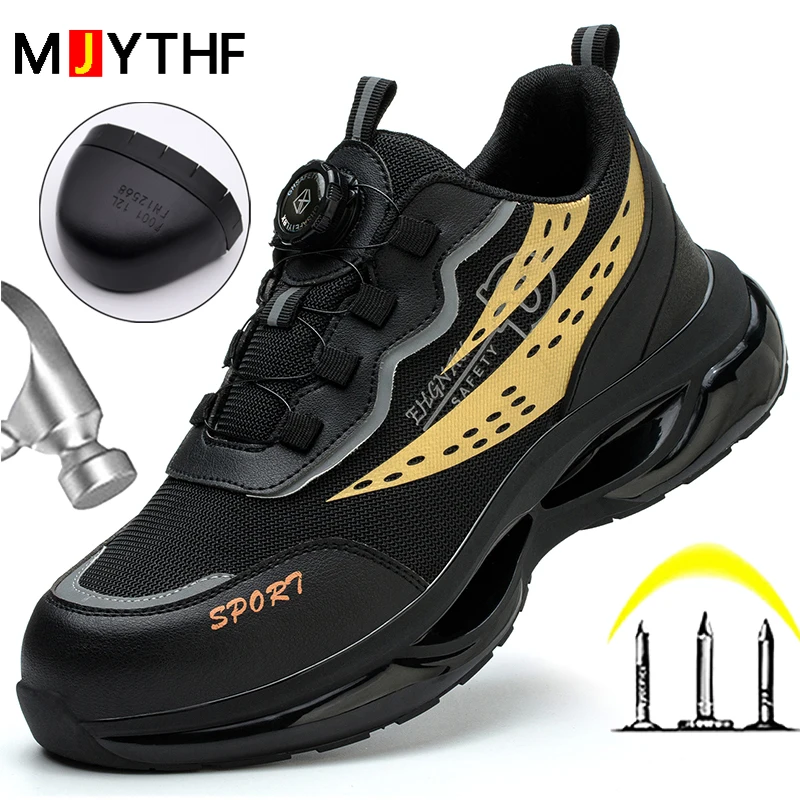 New Rotating Button Safety Shoes Men Anti smashing anti piercing Work shoes Lightweight Summer Protection Shoes Steel Toe Boots
New Rotating Button Safety Shoes Men Anti smashing anti piercing Work shoes Lightweight Summer Protection Shoes Steel Toe Boots