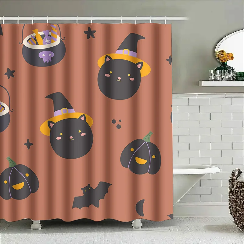 1pcCute Halloween Bat Pumpkin Shower Curtain for Kids Baby Girls Room Decor Black Orange
1pcCute Halloween Bat Pumpkin Shower Curtain for Kids Baby Girls Room Decor Black Orange