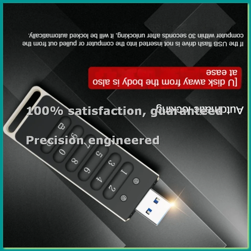Secure USB Drive, 256GB Encrypted USB Flash Drive Hardware Password Memory Stick with Keypad USB 3.0 Disk Flash Black-TCES
Secure USB Drive, 256GB Encrypted USB Flash Drive Hardware Password Memory Stick with Keypad USB 3.0 Disk Flash Black-TCES