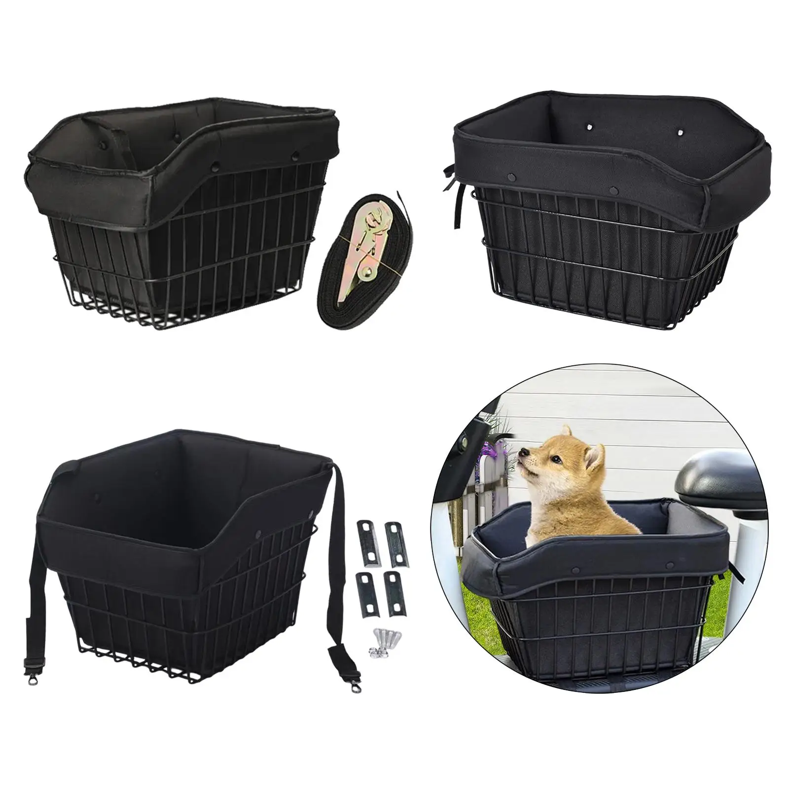 Велосипедная корзина Легкая трехколесная велосипедная корзина, большая вместимость, простая установка, металлическая проволока с сумкой-вкладышем Грузовая корзина для езды на открытом воздухе
Велосипедная корзина Легкая трехколесная велосипедная корзина, большая вместимость, простая установка, металлическая проволока с сумкой-вкладышем Грузовая корзина для езды на открытом воздухе