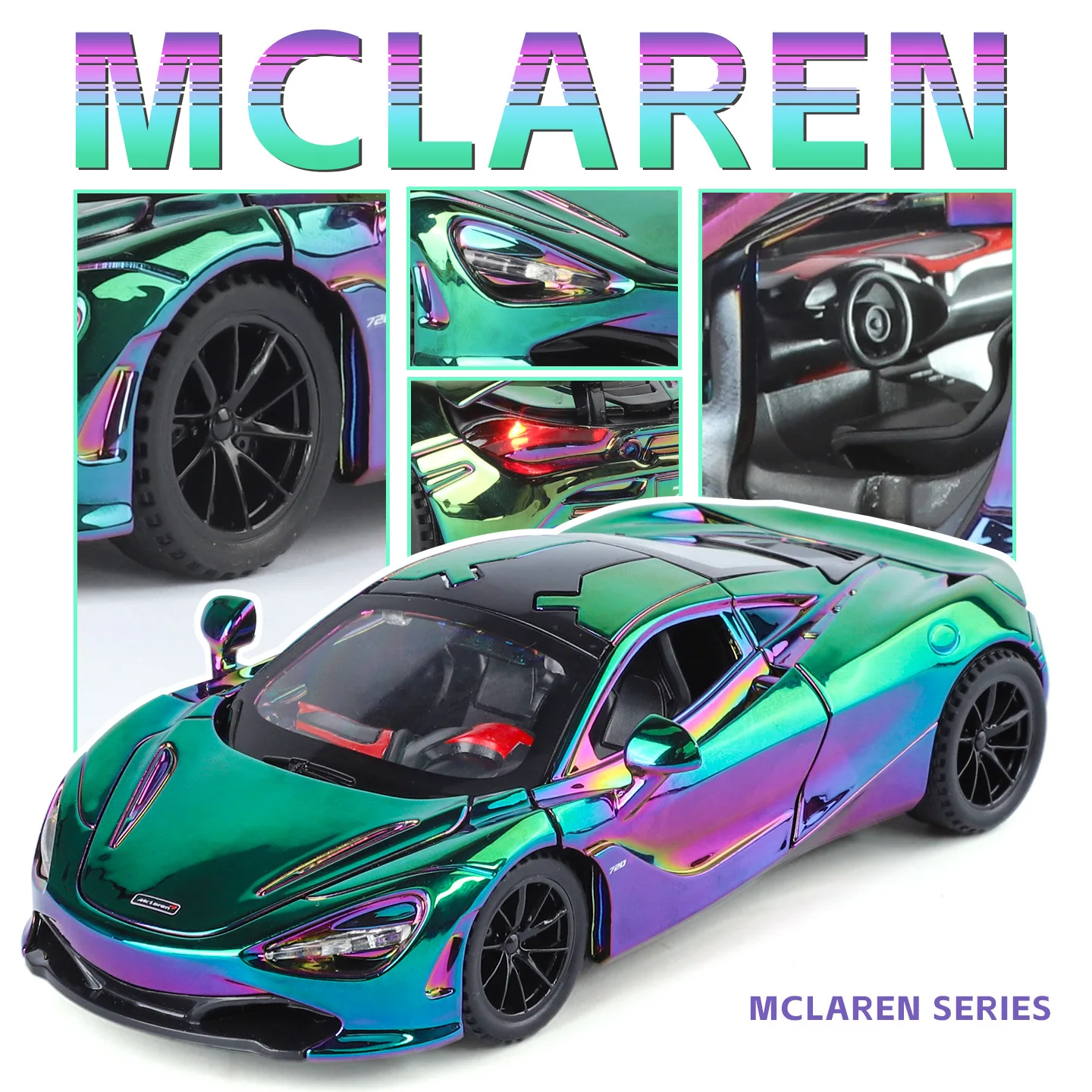1:32 McLaren 720S Alloy Sports Car Simulation Sound Light Car Model Toys Collectibles Ornaments Children's Gifts
1:32 McLaren 720S Alloy Sports Car Simulation Sound Light Car Model Toys Collectibles Ornaments Children's Gifts