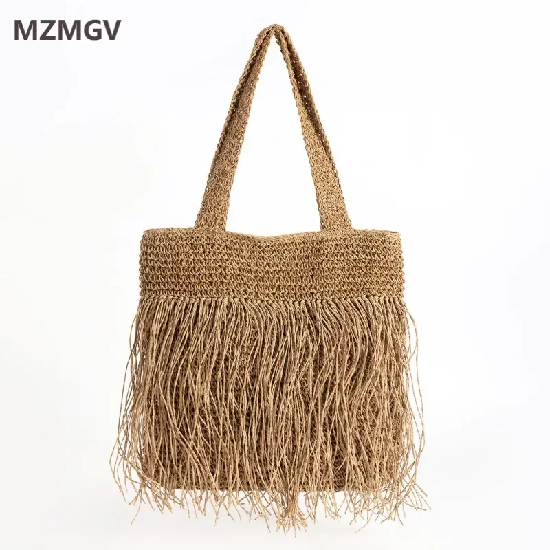 Hot Sell Summer Trend Tassel Paper Woven Shoulder Bag for Women Summer Casual Bohemia Bali Beach Bag Large-capacity Woven Bag
Hot Sell Summer Trend Tassel Paper Woven Shoulder Bag for Women Summer Casual Bohemia Bali Beach Bag Large-capacity Woven Bag