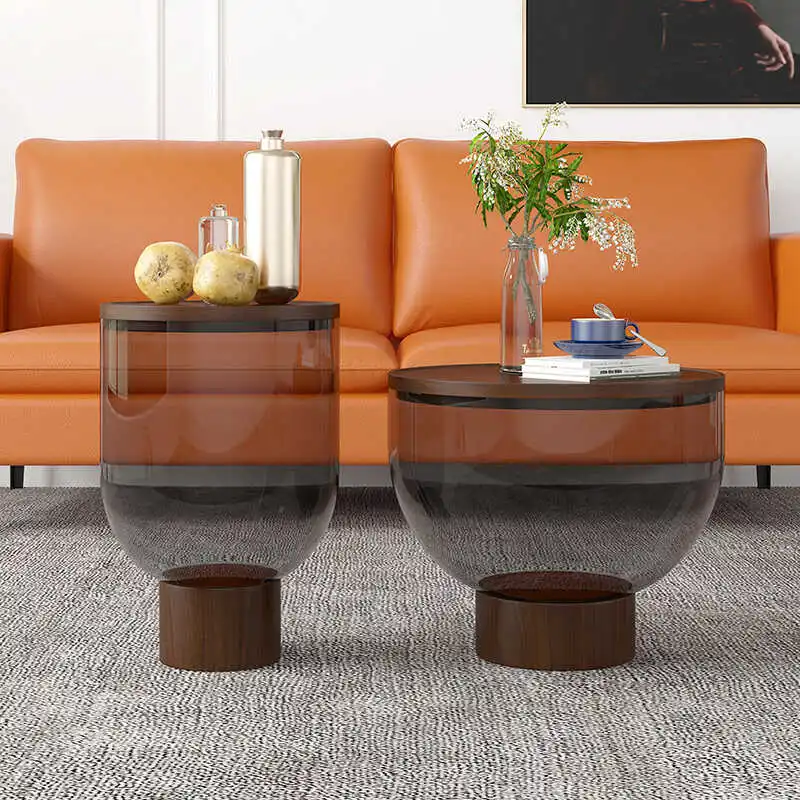 INS designer round storage coffee table size combination creative side table stained glass bowl display art table
INS designer round storage coffee table size combination creative side table stained glass bowl display art table