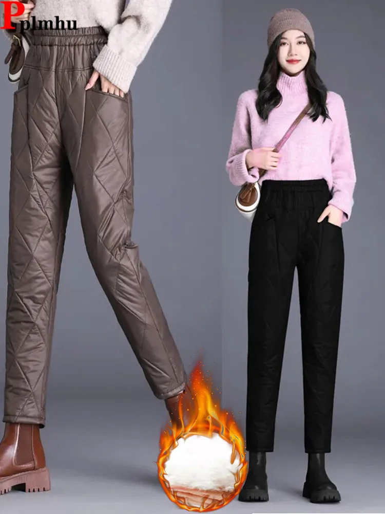 Thicken Warm Down Cotton Ankle length Harem Pants Snow Wear Windproof Women Spodnie Korea Elastic High Waist Casual Sweatpants
Thicken Warm Down Cotton Ankle length Harem Pants Snow Wear Windproof Women Spodnie Korea Elastic High Waist Casual Sweatpants