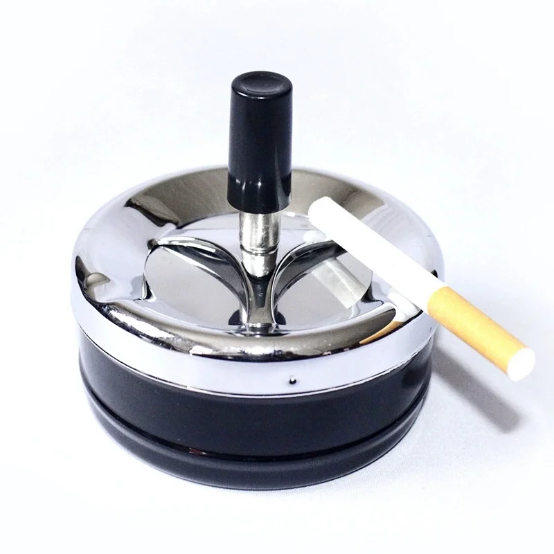 New Cool Ashtray Stainless Steel Push Down Spinning Ashtray Self-Cleaning Ashtray With Lid Cover Ash Tray for Cigarette Smoking
New Cool Ashtray Stainless Steel Push Down Spinning Ashtray Self-Cleaning Ashtray With Lid Cover Ash Tray for Cigarette Smoking