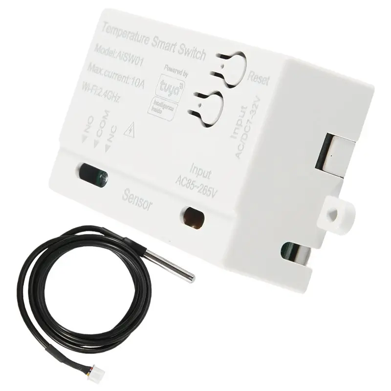 AB42-Tuya Wifi Smart Temperature Control Switch, 2.4Ghz Sensor With 1-Meter Temperature Probe
AB42-Tuya Wifi Smart Temperature Control Switch, 2.4Ghz Sensor With 1-Meter Temperature Probe