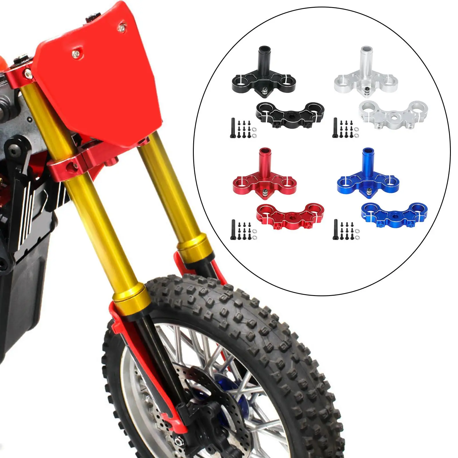 RC Motorbike Front Triple Clamp Kit RC Bike Replacement Part RC Dirt Bike Upgrades Accessories
RC Motorbike Front Triple Clamp Kit RC Bike Replacement Part RC Dirt Bike Upgrades Accessories