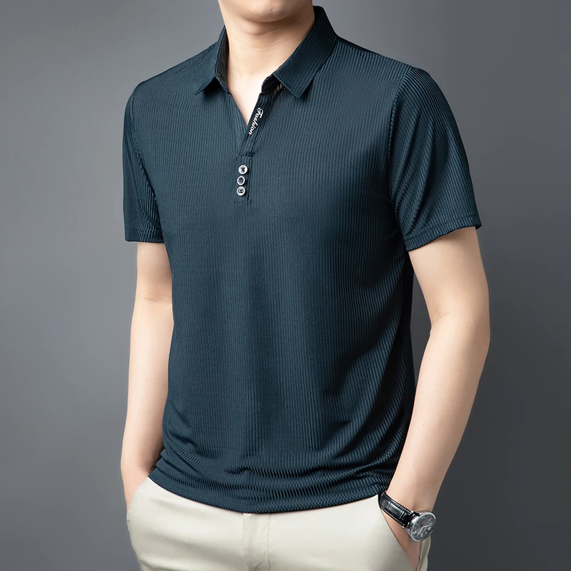 Basic Solid Color Polo Shirts Men's Clothing Business Casual Turn-down Collar Button Summer Basic Stylish Short Sleeve T-shirts
Basic Solid Color Polo Shirts Men's Clothing Business Casual Turn-down Collar Button Summer Basic Stylish Short Sleeve T-shirts