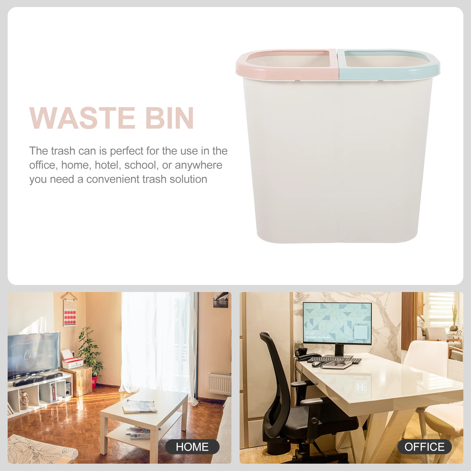 Double Compartment Trash Can Waste Bin Dust Bin Dry Wet Separation Large Opening Kitchen Toilet Home Office Plastic
Double Compartment Trash Can Waste Bin Dust Bin Dry Wet Separation Large Opening Kitchen Toilet Home Office Plastic