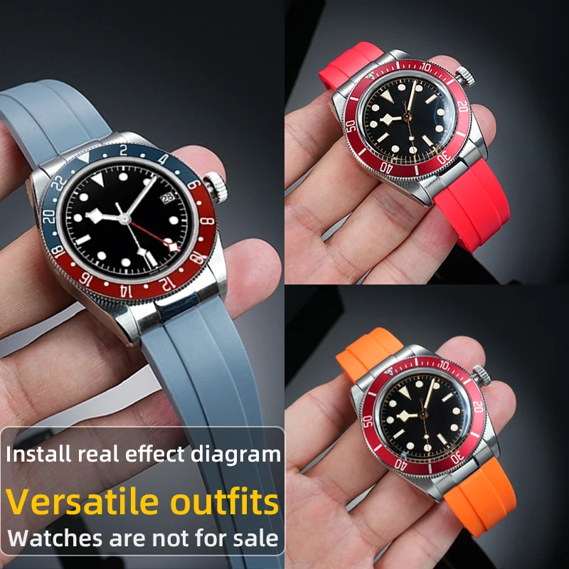 Для Tudor Black Bay Bronze Little Red Flower M79363 M79030 M79230/79220 M7939G1 мужской изогнутый конец 20/21/22 мм черный красный резиновый ремешок
Для Tudor Black Bay Bronze Little Red Flower M79363 M79030 M79230/79220 M7939G1 мужской изогнутый конец 20/21/22 мм черный красный резиновый ремешок
