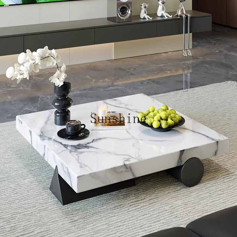 Italian minimalist marble coffee table living room home modern light luxury advanced
Italian minimalist marble coffee table living room home modern light luxury advanced