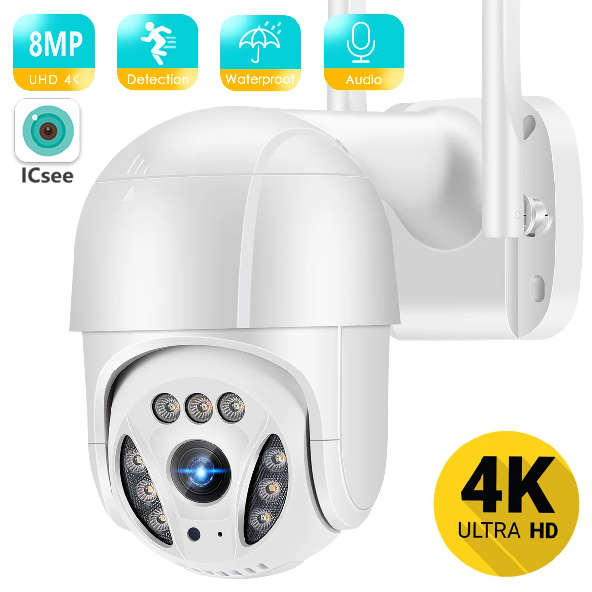 BESDR 4K 8MP Ultra HD PTZ WiFi IP Camera AI Human Detection 1080P HD Audio CCTV IP Camera Auto Tracking P2P Video Surveillance
BESDR 4K 8MP Ultra HD PTZ WiFi IP Camera AI Human Detection 1080P HD Audio CCTV IP Camera Auto Tracking P2P Video Surveillance