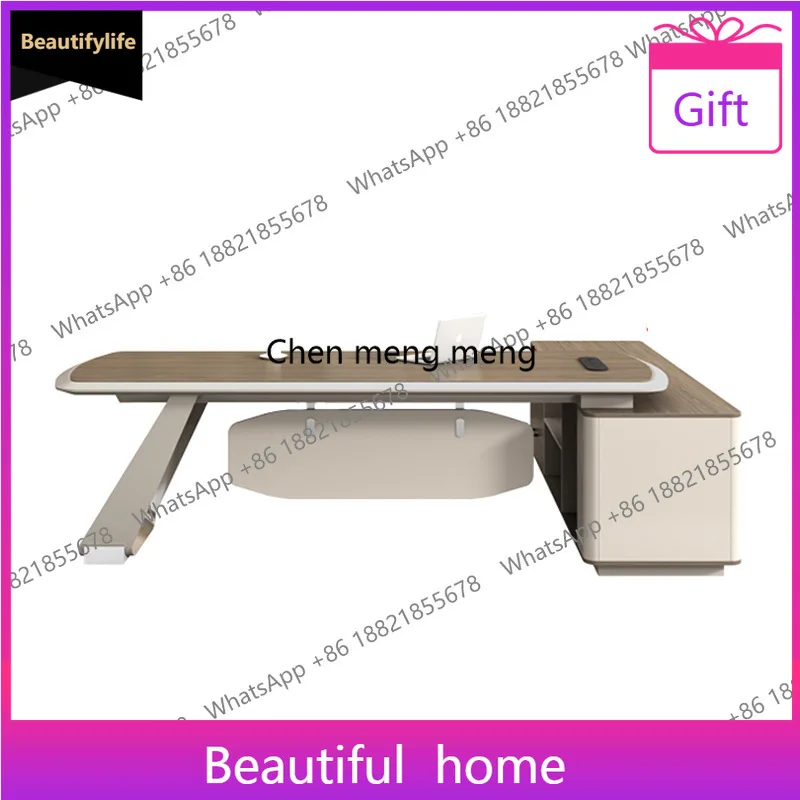 E5556Boss desk, chairperson's office set, large class desk single person, computer desk light luxury
E5556Boss desk, chairperson's office set, large class desk single person, computer desk light luxury