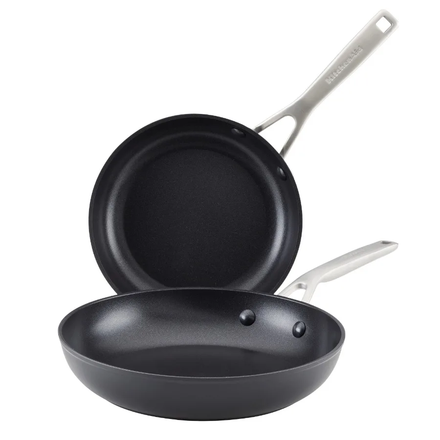 Hard-Anodized 2 Pcs Induction Nonstick Frying Pan Set Dishwasher Safe and Oven Safe to 500°F Matte Black
Hard-Anodized 2 Pcs Induction Nonstick Frying Pan Set Dishwasher Safe and Oven Safe to 500°F Matte Black