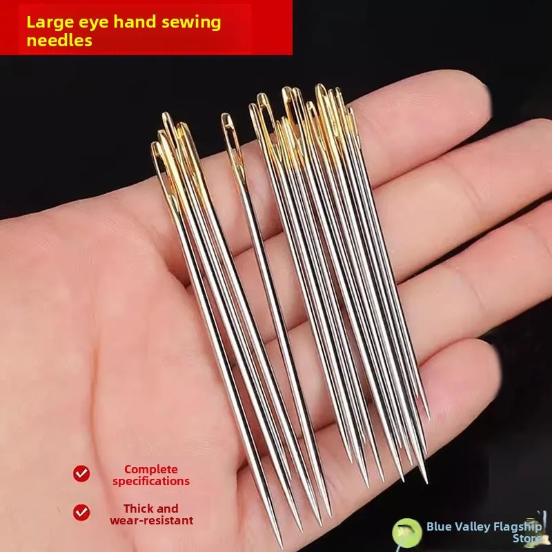 Home Use Hand Sewing Needle Stainless Steel Sharp Fine Large Hole Embroidery Needle Cross Stitching Needle for DIY Crafts
Home Use Hand Sewing Needle Stainless Steel Sharp Fine Large Hole Embroidery Needle Cross Stitching Needle for DIY Crafts