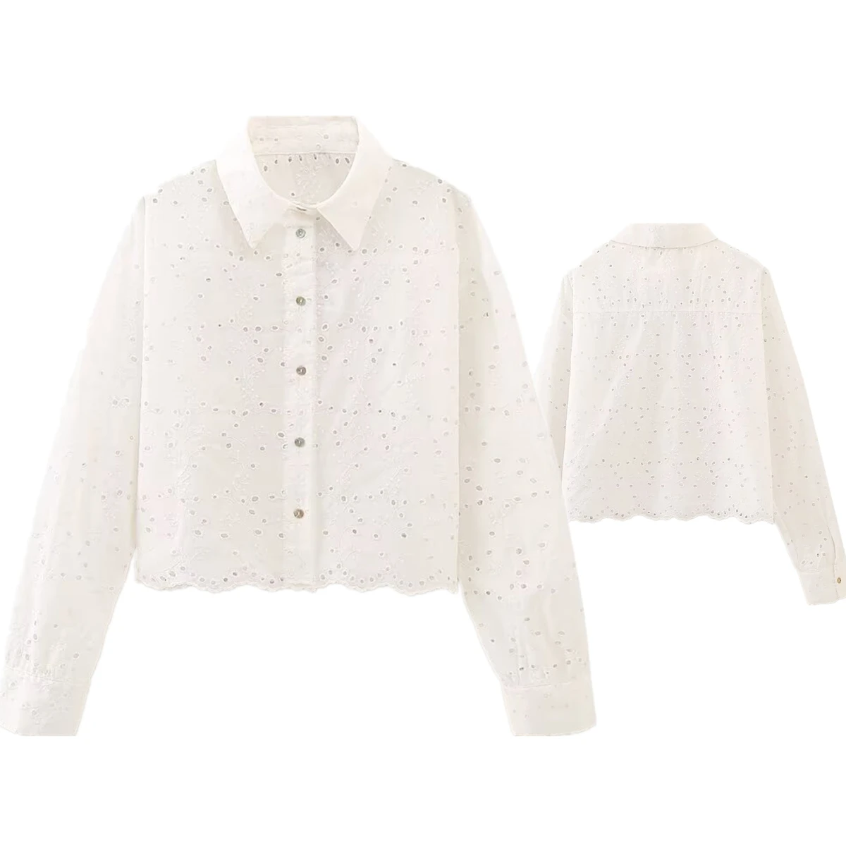 Dave&Di Spring And Summer Cotton Hollow Embroidery Shirt French Minimalist Elegant White Shirt For Women Blouse Tops
Dave&Di Spring And Summer Cotton Hollow Embroidery Shirt French Minimalist Elegant White Shirt For Women Blouse Tops