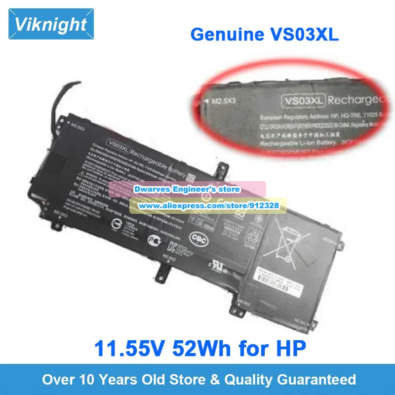 Оригинальный аккумулятор VS03XL 11,55 В 52 Втч для HP Envy 15 Pavilion X360 Convertible серии 13 15-AU028TX 15-AS121TU 15-AS001NF
Оригинальный аккумулятор VS03XL 11,55 В 52 Втч для HP Envy 15 Pavilion X360 Convertible серии 13 15-AU028TX 15-AS121TU 15-AS001NF