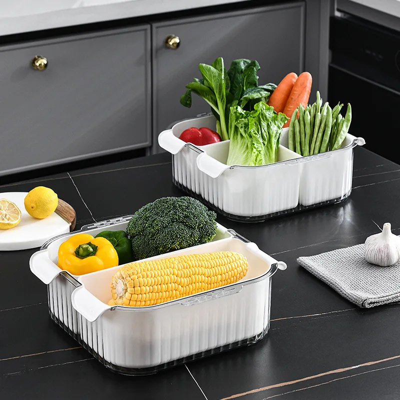 LMM household transparent hot pot side dish double-layer drain basket, kitchen fruit and vegetable storage
LMM household transparent hot pot side dish double-layer drain basket, kitchen fruit and vegetable storage