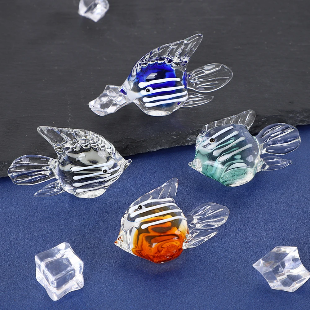 4Pcs Handmade Glass Fish Figurines Collectible Miniature Art Glass Sea Animals Sculpture Tropical Fish Ornaments for Fish Tank
4Pcs Handmade Glass Fish Figurines Collectible Miniature Art Glass Sea Animals Sculpture Tropical Fish Ornaments for Fish Tank