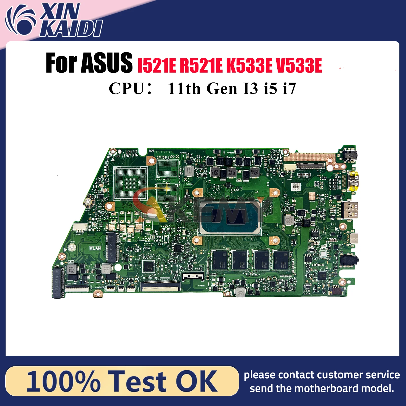 X521EA Материнская плата для ноутбука ASUS S533E V533E K533E I521E X521EQY X521E R521E X521EQYB X521EPY Материнская плата с 11-го поколения I3 i5 i7
X521EA Материнская плата для ноутбука ASUS S533E V533E K533E I521E X521EQY X521E R521E X521EQYB X521EPY Материнская плата с 11-го поколения I3 i5 i7
