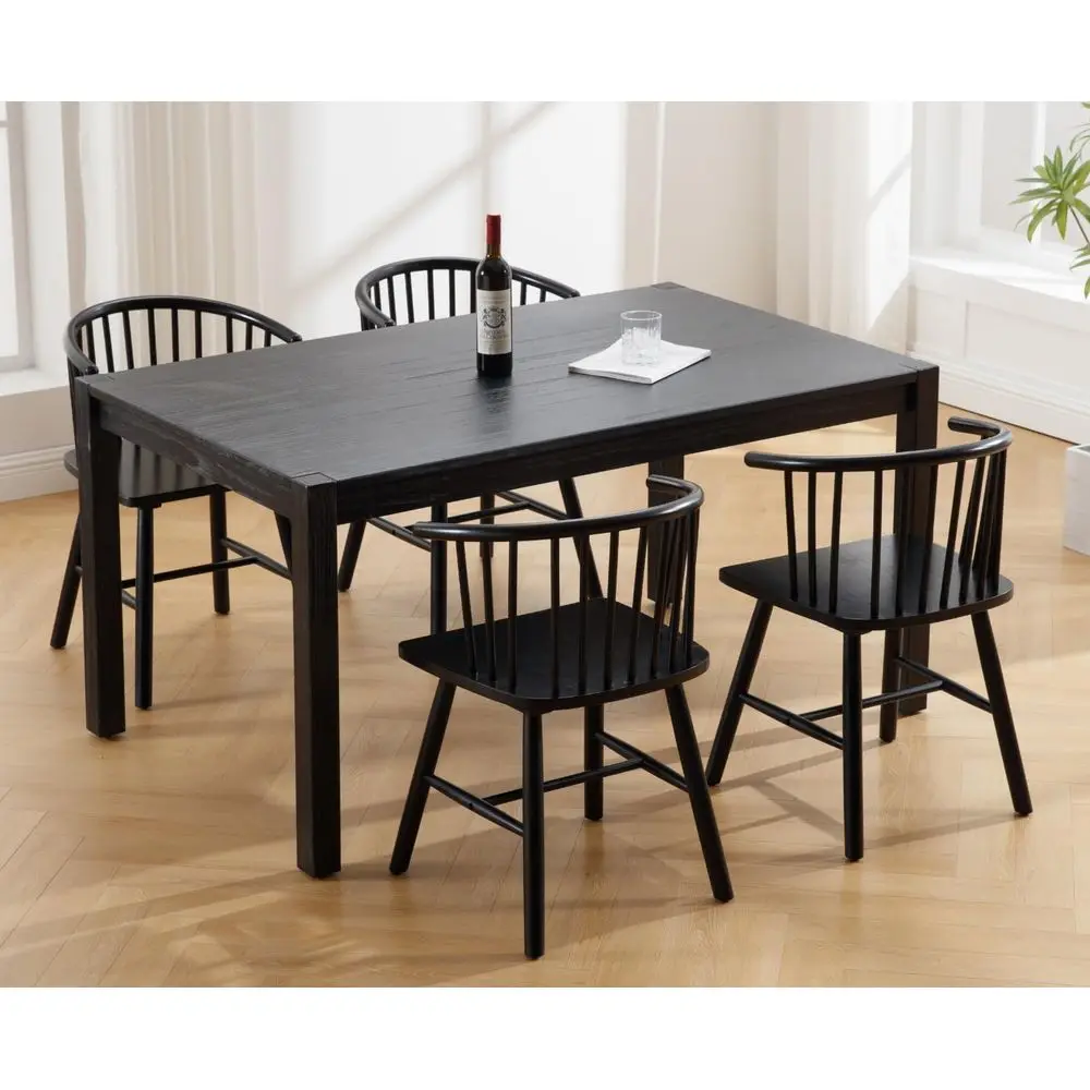 Black Wooden Dining Chairs Set of 8 Farmhouse Spindle Dining Room Chairs with Arms Wide Curved Back Modern Kitchen Chairs Winds
Black Wooden Dining Chairs Set of 8 Farmhouse Spindle Dining Room Chairs with Arms Wide Curved Back Modern Kitchen Chairs Winds