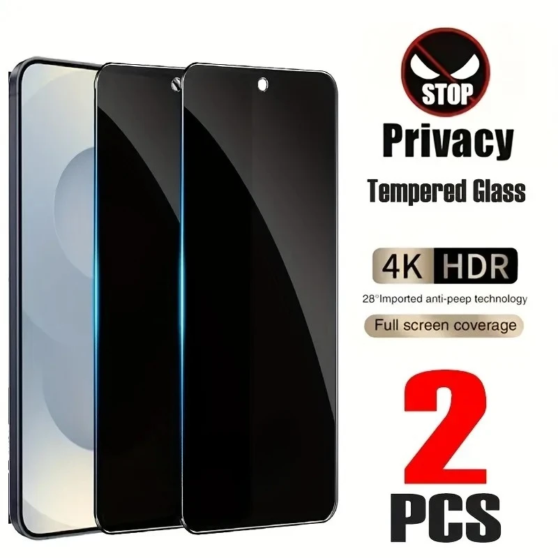 2Pcs Anti-Spy Tempered Glass Screen Protector For Samsung Galaxy S25 S24 Ultra S23 S22 S21 Plus FE S25 Edge S24 FE Glass Film
2Pcs Anti-Spy Tempered Glass Screen Protector For Samsung Galaxy S25 S24 Ultra S23 S22 S21 Plus FE S25 Edge S24 FE Glass Film