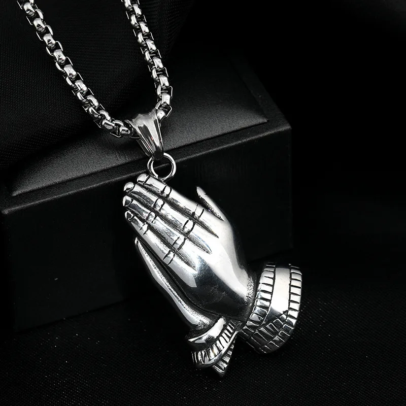 Prayer hand necklace for men and women, hip-hop, hands clasped together, lucky pendant necklace
Prayer hand necklace for men and women, hip-hop, hands clasped together, lucky pendant necklace