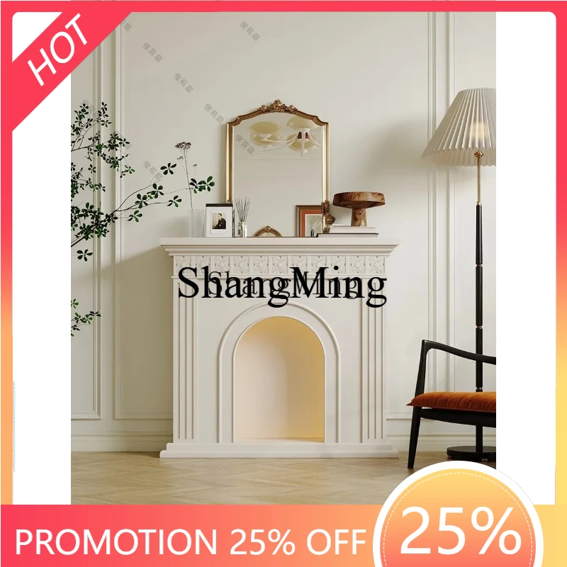 SM household wood cream style living room carved arched entrance cabinet simple decorative cabinet rack
SM household wood cream style living room carved arched entrance cabinet simple decorative cabinet rack