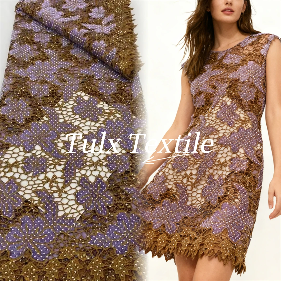 African Guipure Velvet Lace Fabric - Nigerian Sequins Lace For Wedding Dressed & Headwraps Ankara Style Luxury Textile
African Guipure Velvet Lace Fabric - Nigerian Sequins Lace For Wedding Dressed & Headwraps Ankara Style Luxury Textile