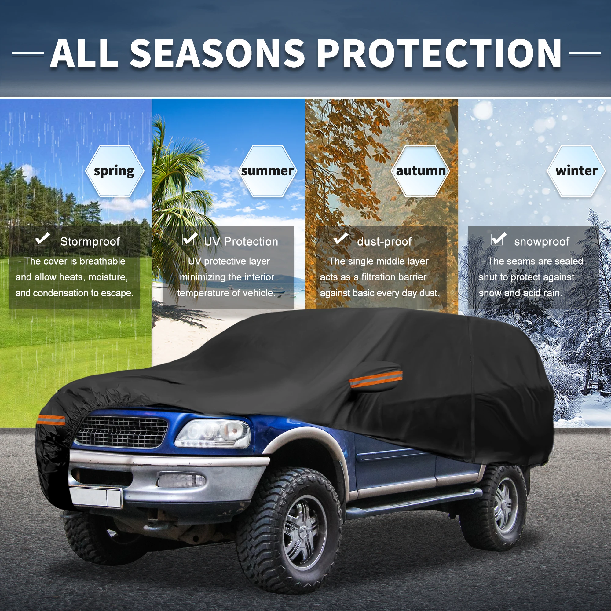 Uxcell Car Cover Outdoor Waterproof Sun Rain Snow Hail Protection with Left Side Door Zipper Aluminum Film for Ford Expedition
Uxcell Car Cover Outdoor Waterproof Sun Rain Snow Hail Protection with Left Side Door Zipper Aluminum Film for Ford Expedition