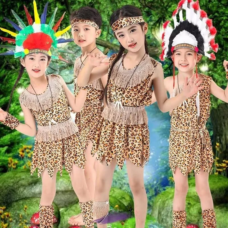 Children's Performance Clothes rican Drum Wild Man Ethnic Kindergarten Stage Costume Indian Indigus People
Children's Performance Clothes rican Drum Wild Man Ethnic Kindergarten Stage Costume Indian Indigus People