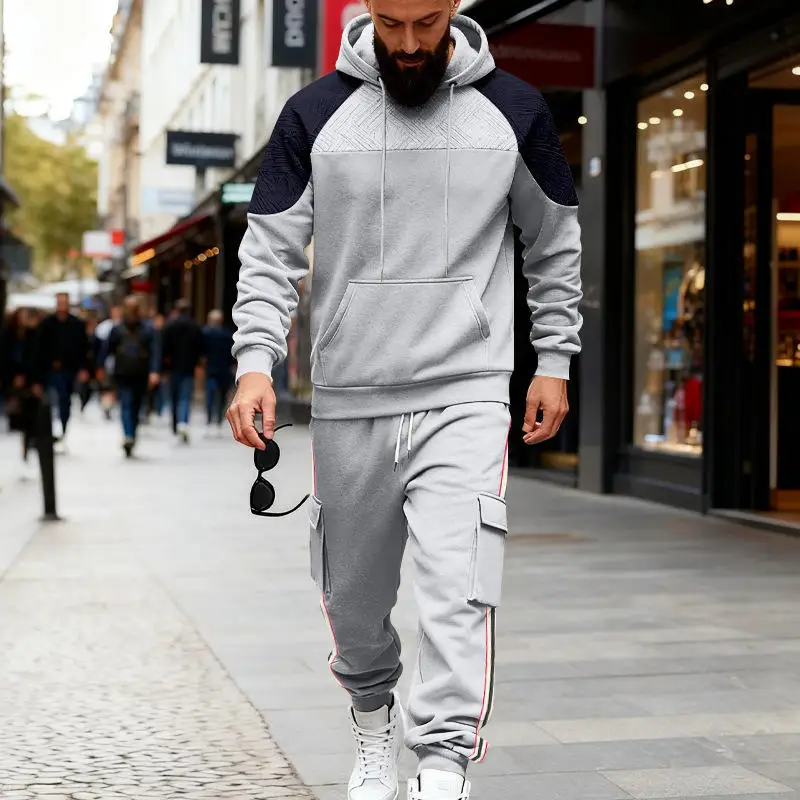 Men's Casual Hoodie Sweatshirt And Work Pants Set Loose Fit Color Block Spring Autumn Style Long Sleeve Long Pants
Men's Casual Hoodie Sweatshirt And Work Pants Set Loose Fit Color Block Spring Autumn Style Long Sleeve Long Pants