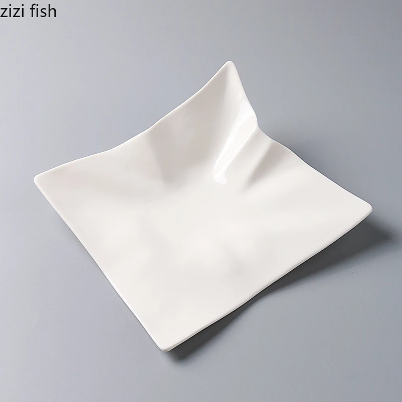 Irregular Ceramic Tableware Dining Plate Folding Square Plate Sushi Plates Western Style Steak Plates Dessert Bowl Fruit Dish
Irregular Ceramic Tableware Dining Plate Folding Square Plate Sushi Plates Western Style Steak Plates Dessert Bowl Fruit Dish