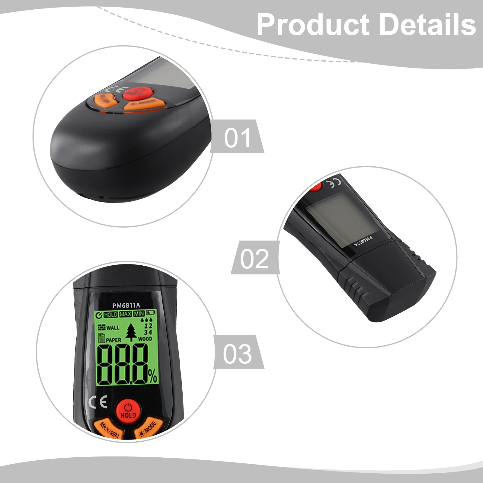 High Quality Digital Wall Moisture Content Tester Indicators Moisture Status Level Package Contents Pollution Level
High Quality Digital Wall Moisture Content Tester Indicators Moisture Status Level Package Contents Pollution Level