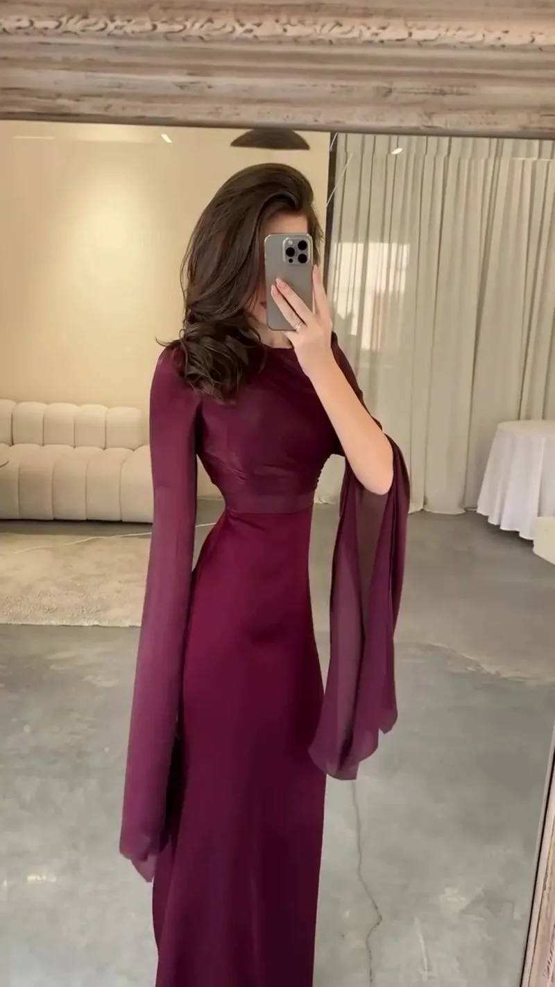 2025 New Fashionable European and American Autumn Round Neck Bat Sleeve Dresses Slim Fit Light Luxury and Sexy Dress for Women
2025 New Fashionable European and American Autumn Round Neck Bat Sleeve Dresses Slim Fit Light Luxury and Sexy Dress for Women