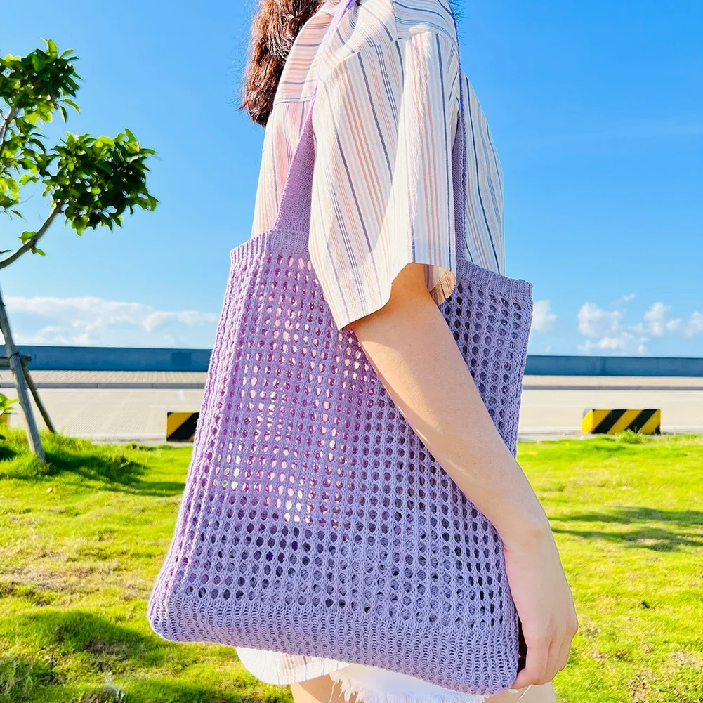 Fashion Hollow Knitted Shoulder Bag Women Simple Crochet Tote Designer Handbags 
Fashion Hollow Knitted Shoulder Bag Women Simple Crochet Tote Designer Handbags