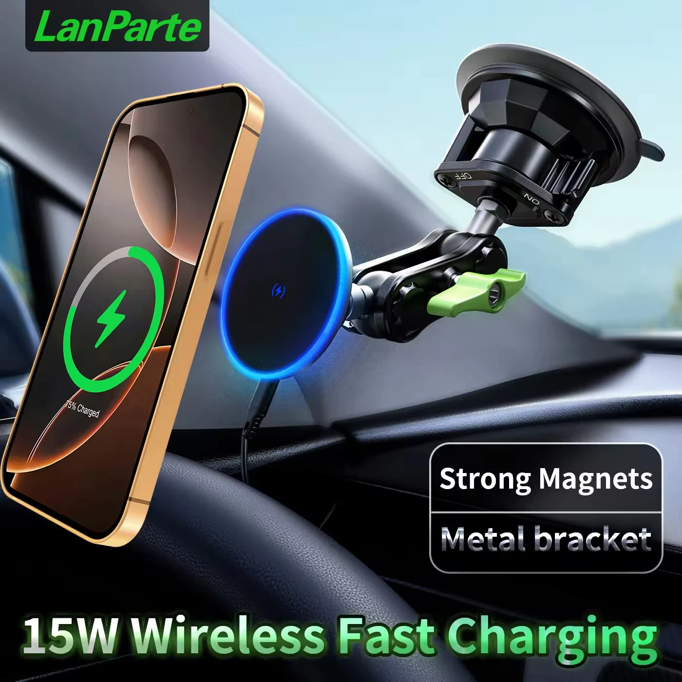 15W Fast Wireless Phone Charger Strong Magnet Universal Suction Mount Magnetic Car Smart Phone Holder
15W Fast Wireless Phone Charger Strong Magnet Universal Suction Mount Magnetic Car Smart Phone Holder