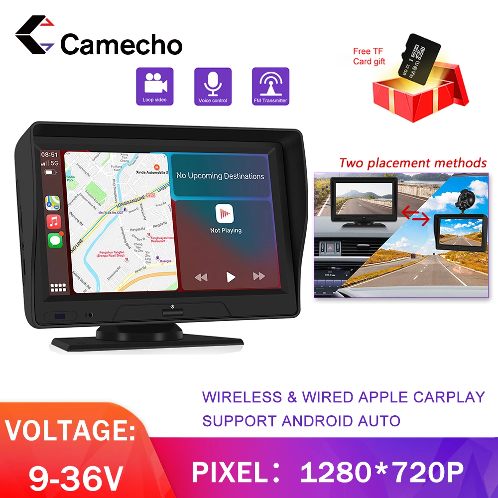 Camecho Wireless Apple CarPlay Wireless Android Auto Car Radio Portable Multimedia Player Stereo 7” Screen Car Autoradio Stereo
Camecho Wireless Apple CarPlay Wireless Android Auto Car Radio Portable Multimedia Player Stereo 7” Screen Car Autoradio Stereo