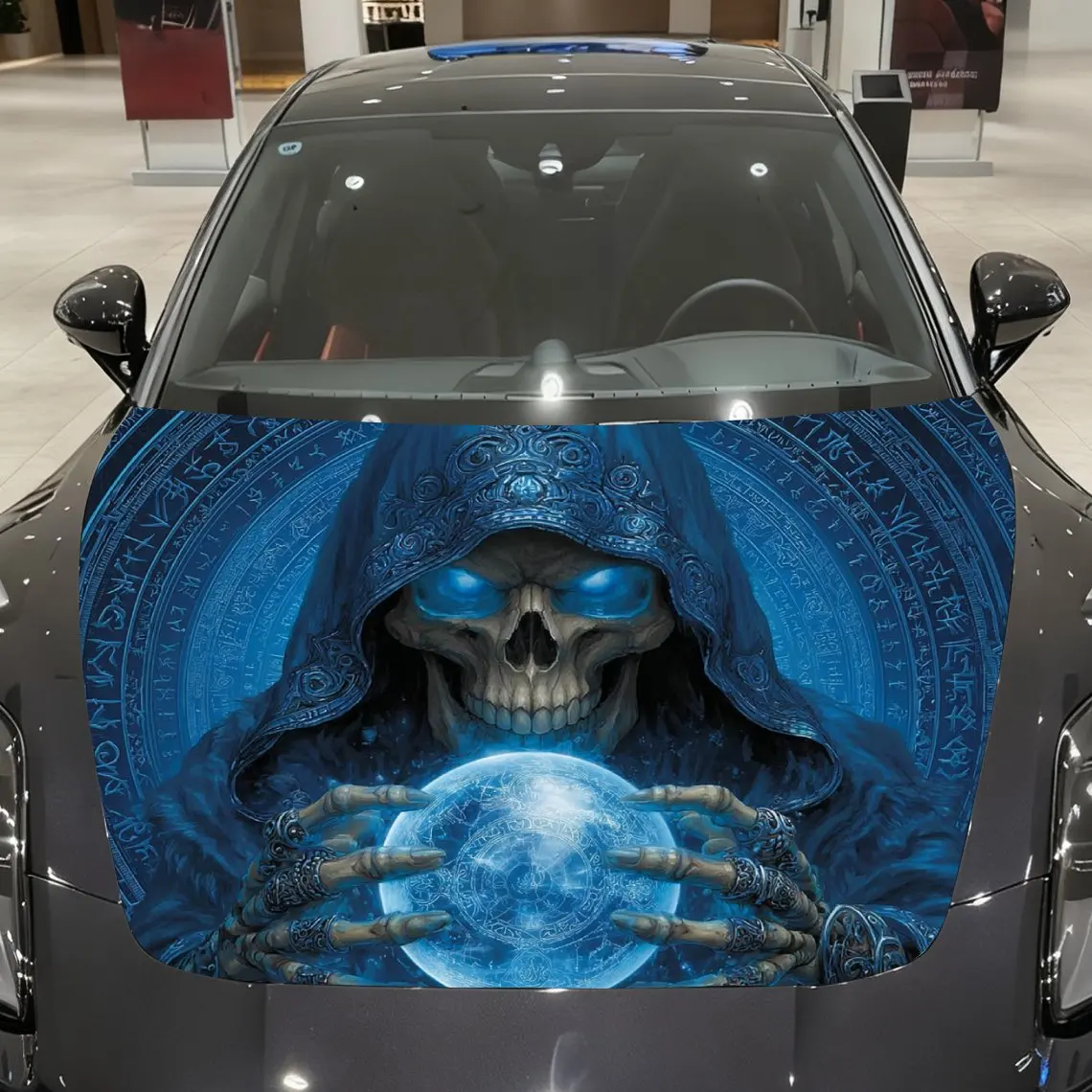 Blue Eyed Crystal Ball Skeleton Car Hood Stickers, Fashion Modified Car Decorative Film Paper, Self-adhesive Wear-resistant Stic
Blue Eyed Crystal Ball Skeleton Car Hood Stickers, Fashion Modified Car Decorative Film Paper, Self-adhesive Wear-resistant Stic