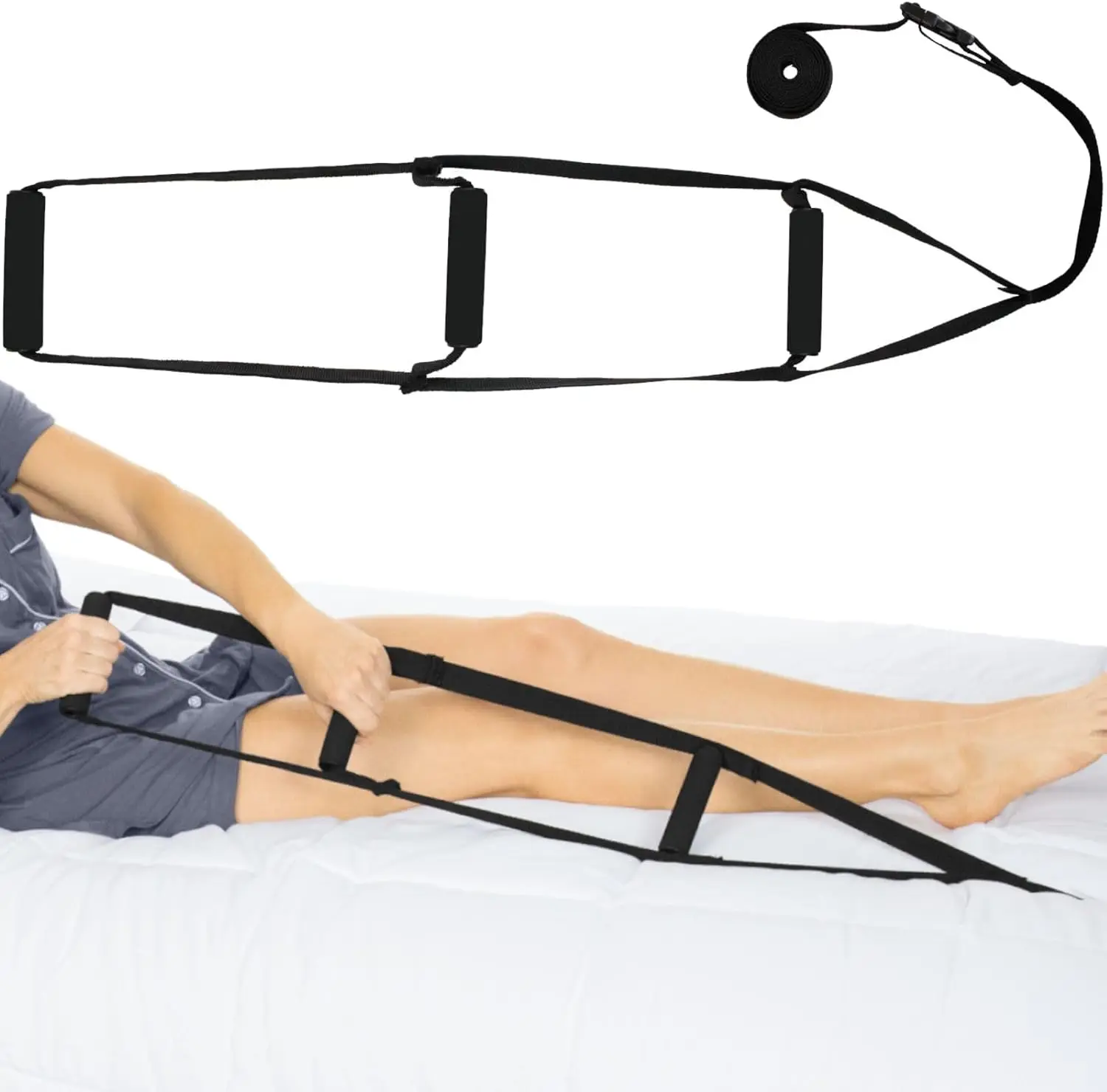 Bed Ladder Assist Pull Up Device with Handle Strap for Elderly, Recovery, Pregnancy, Sitting Up Helper - Padded Grip
Bed Ladder Assist Pull Up Device with Handle Strap for Elderly, Recovery, Pregnancy, Sitting Up Helper - Padded Grip