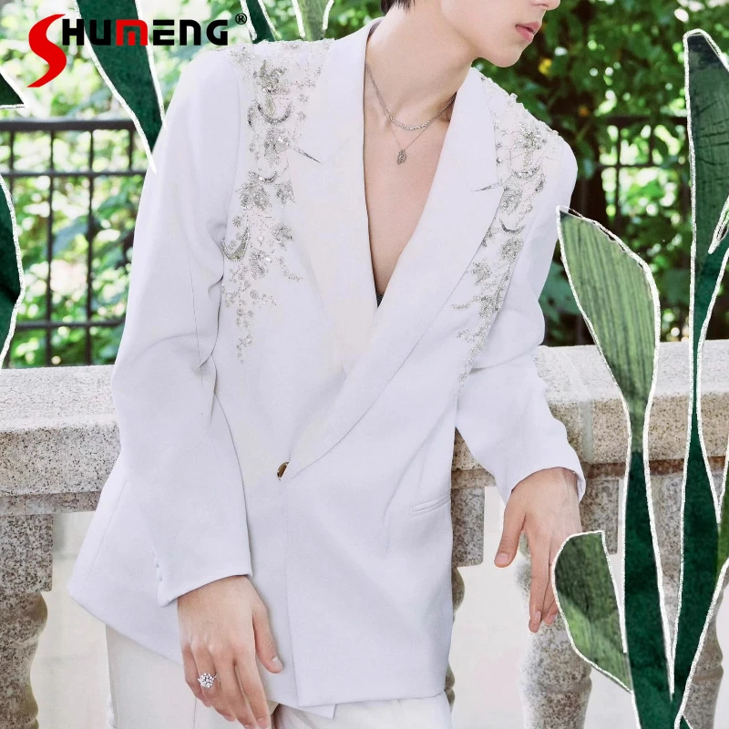 2025 Men's Autumn New Fashion Tailored Coats Gentleman Sequin Embroidered Suit Jackets Men's Stylish Versatile Trendy Blazers
2025 Men's Autumn New Fashion Tailored Coats Gentleman Sequin Embroidered Suit Jackets Men's Stylish Versatile Trendy Blazers
