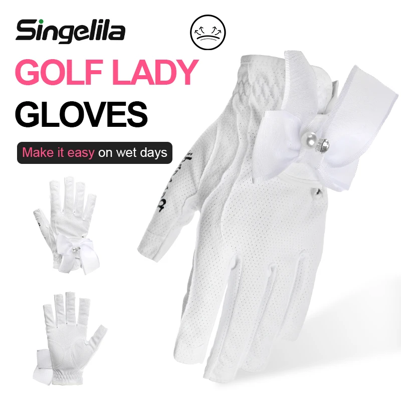 Lady Golf Gloves Left Hand Sport High Quality Nanometer Cloth Golf Gloves Breathable Palm Protection Comfort Bowknot For Women
Lady Golf Gloves Left Hand Sport High Quality Nanometer Cloth Golf Gloves Breathable Palm Protection Comfort Bowknot For Women