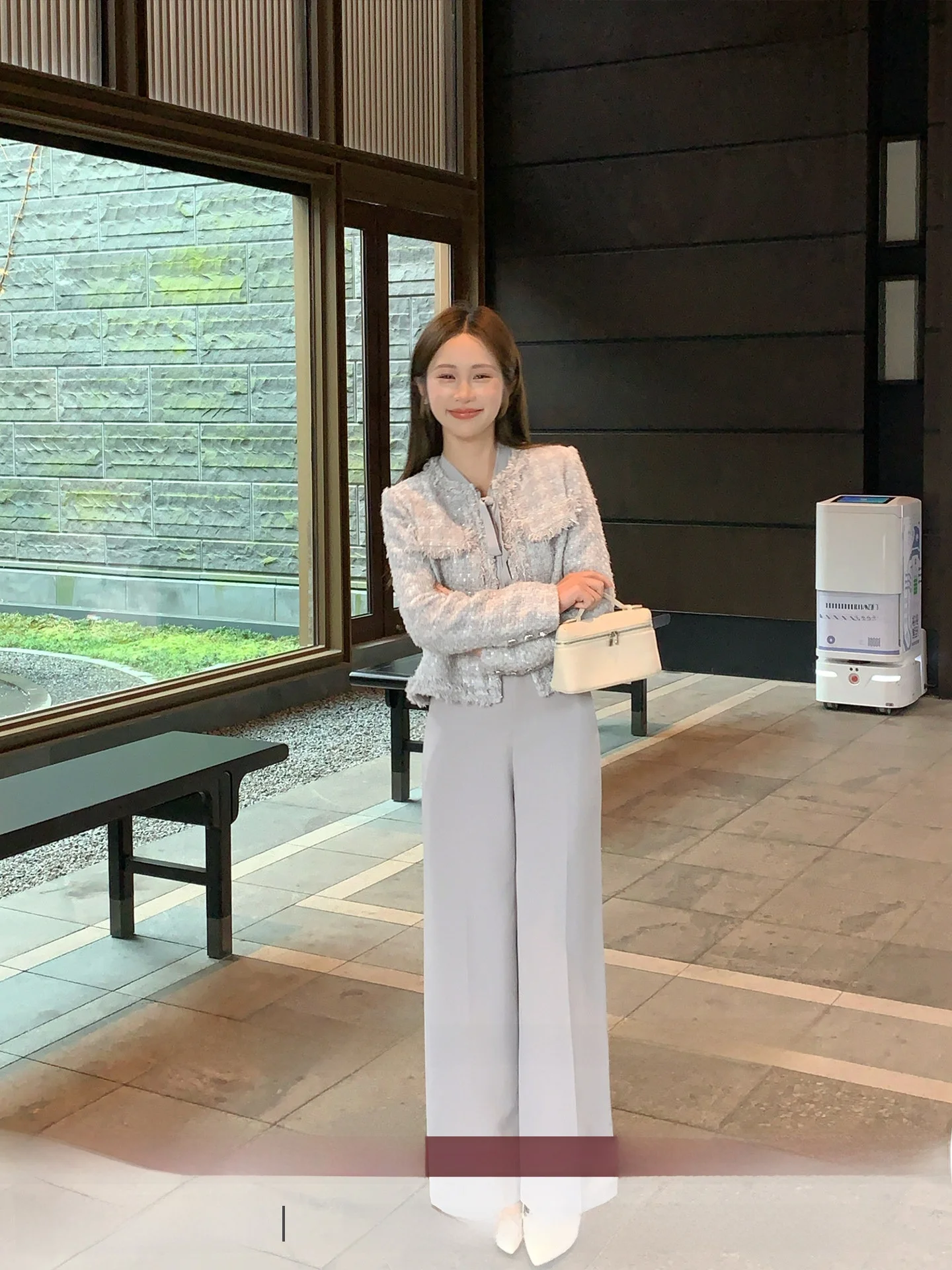 Spring Commute Wide Leg Pants Women's High Waist Drape Suit Blue Casual Trousers Polyester Fiber Ladies Fashion Spring 2026
Spring Commute Wide Leg Pants Women's High Waist Drape Suit Blue Casual Trousers Polyester Fiber Ladies Fashion Spring 2026