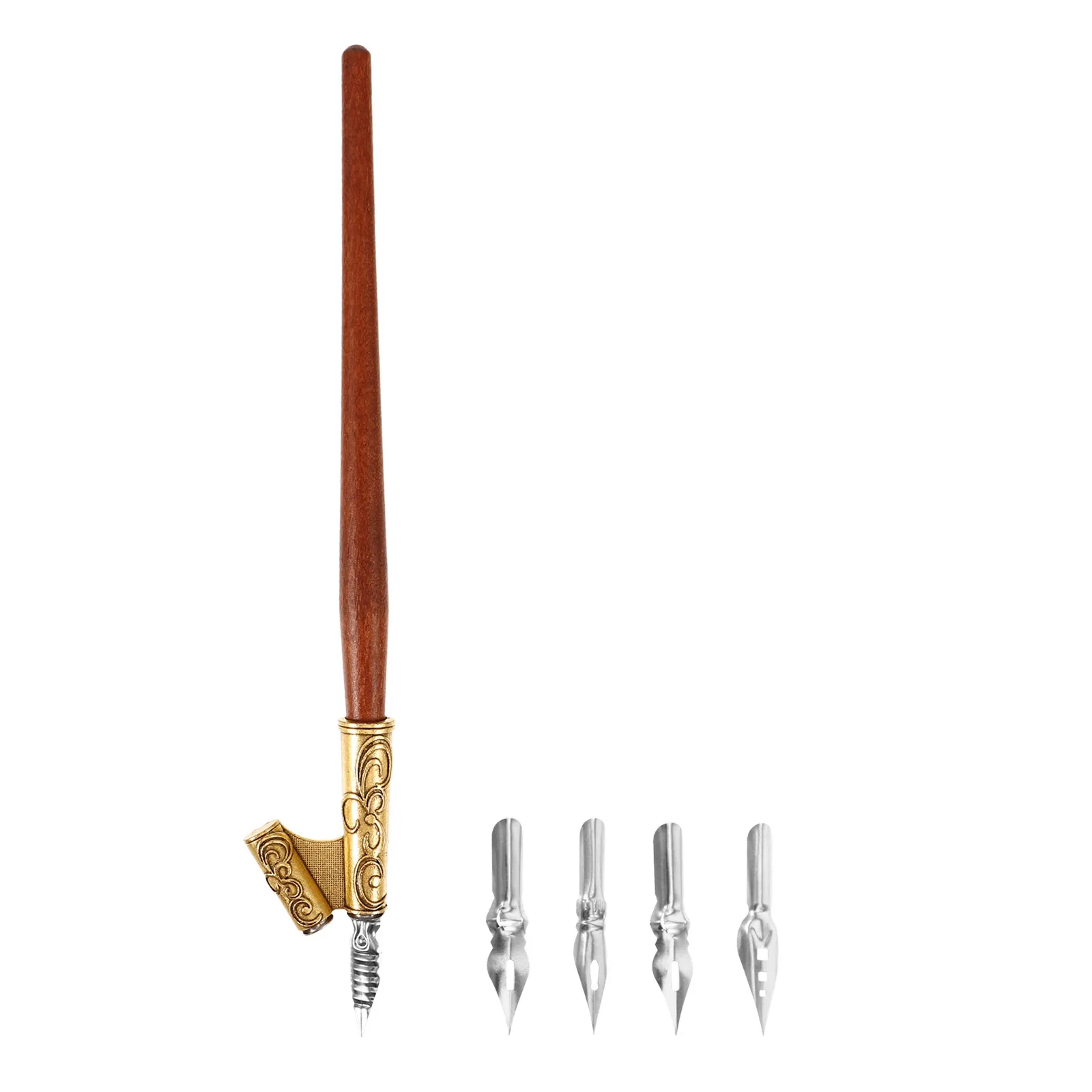 1Set Wooden Calligraphy Dip Pen Set with Stainless Steel Bent Tip Nibs and Ergonomic Irregular Rod for Elegant Signature Drawing
1Set Wooden Calligraphy Dip Pen Set with Stainless Steel Bent Tip Nibs and Ergonomic Irregular Rod for Elegant Signature Drawing
